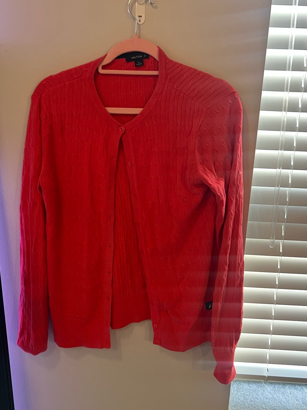 Nautica Coral Knit Sweater – Size Large